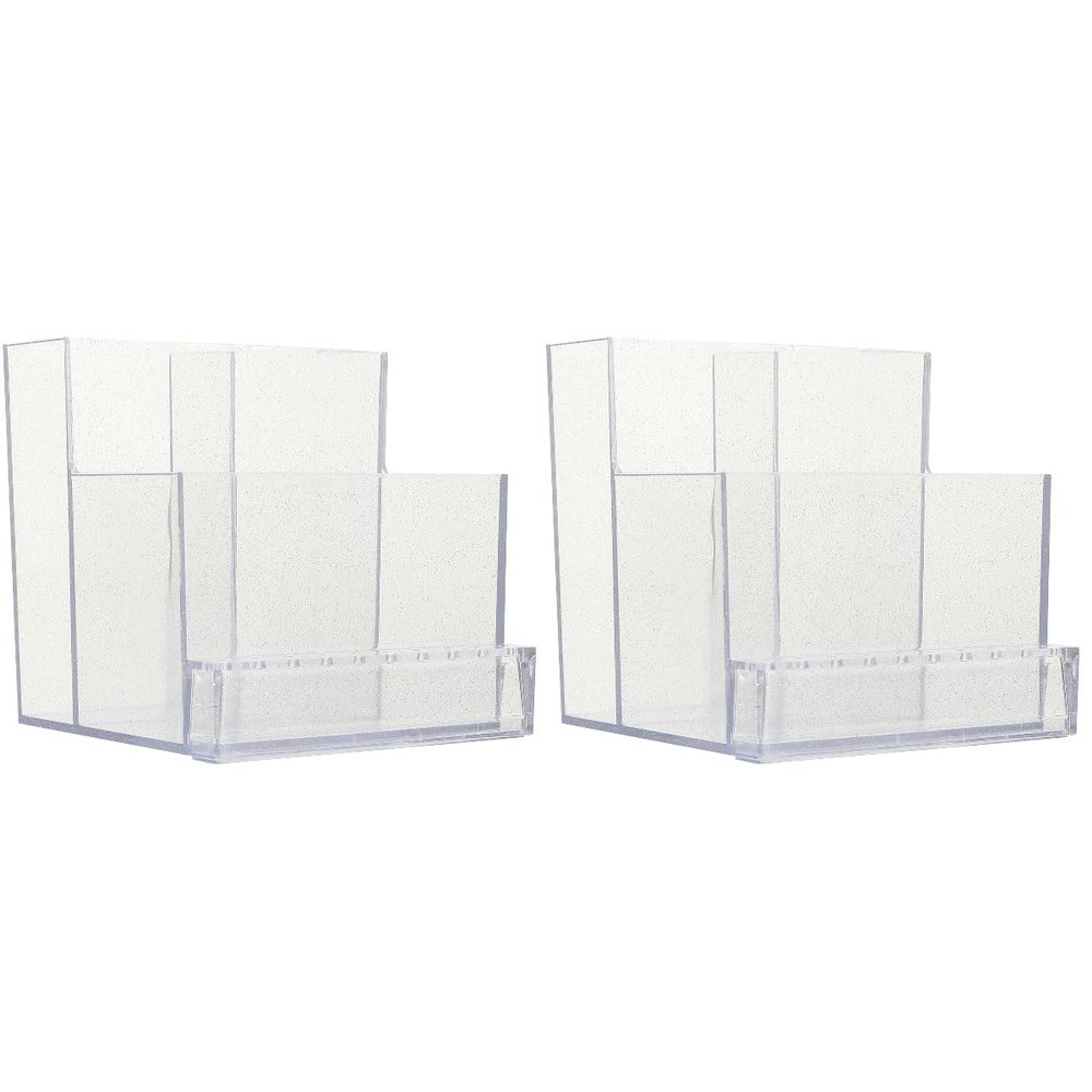 Beaupretty 2pcs Professional Nail Drill Bits Storage Box Plastic Organizer for Manicure Polishing Heads Neatly Displayed Base for Salon and Home Use