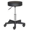 Vasitelan PU Leather Modern Round Rolling Stool with Footrest Height Adjustable Spa Drafting Salon Tattoo Work Massage Stools Task Chair (Style 3-Black) view 1