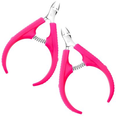 Beavorty 2pcs Non- Cuticle Nipper Stainless Steel Manicure Tool for Precise Nail Trimming and Dead Skin Removal for Home and Salon Use