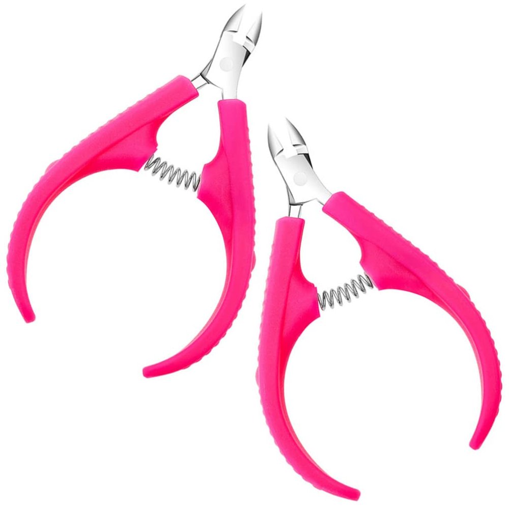 Beavorty 2pcs Non- Cuticle Nipper Stainless Steel Manicure Tool for Precise Nail Trimming and Dead Skin Removal for Home and Salon Use