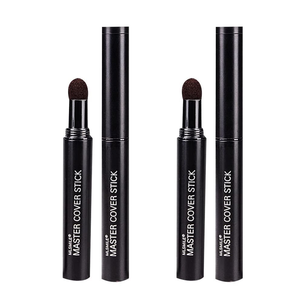 Magik 1-2 Pc Hairline Powder Filler Stick Root Cover Up Instant Hair Filling Shadow.. (2 Pack, #1 Black)