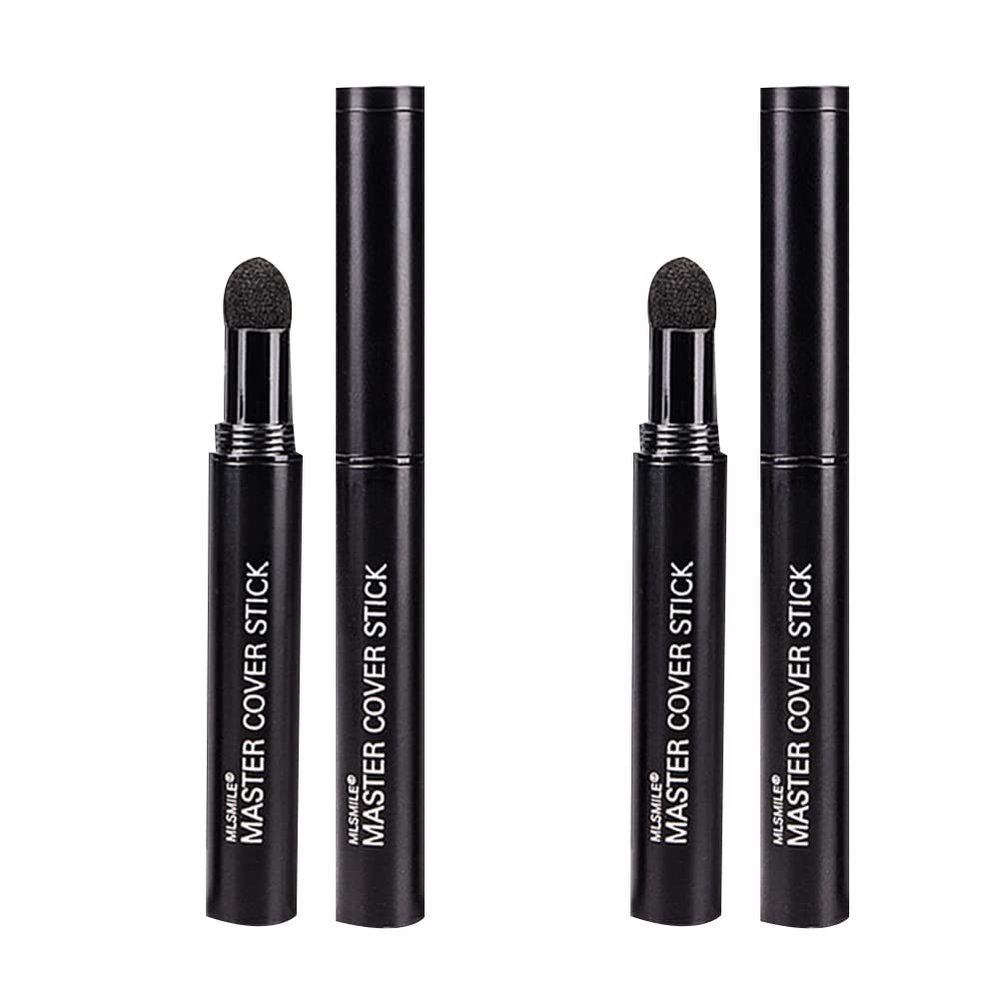 Magik 1-2 Pc Hairline Powder Filler Stick Root Cover Up Instant Hair Filling Shadow.. (2 Pack, #3 Grayish Black)