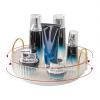 INVSSENE 360 Rotating Makeup Organizer, Bathroom Make Up Spinning Holder Rack, Large Capacity Cosmetics Storage Vanity Shelf Countertop, Fits Cosmetics, Perfume, Skincare, Lipsticks(1 Tier, Clear) view 2
