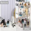 INVSSENE 360 Rotating Makeup Organizer, Bathroom Make Up Spinning Holder Rack, Large Capacity Cosmetics Storage Vanity Shelf Countertop, Fits Cosmetics, Perfume, Skincare, Lipsticks(1 Tier, Clear) view 4
