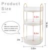 INVSSENE 360 Rotating Makeup Organizer, Bathroom Make Up Spinning Holder Rack, Large Capacity Cosmetics Storage Vanity Shelf Countertop, Fits Cosmetics, Perfume, Skincare, Lipsticks(3 Tiers, Clear) view 3