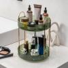 INVSSENE 360 Rotating Makeup Organizer, Bathroom Make Up Spinning Holder Rack, Large Capacity Cosmetics Storage Vanity Shelf Countertop, Fits Cosmetics, Perfume, Skincare, Lipsticks(2 Tiers, Green) view 1