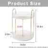 INVSSENE 360 Rotating Makeup Organizer, Bathroom Make Up Spinning Holder Rack, Large Capacity Cosmetics Storage Vanity Shelf Countertop, Fits Cosmetics, Perfume, Skincare(2 Tiers, Clear) view 3