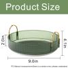 INVSSENE 360 Rotating Makeup Organizer, Bathroom Make Up Spinning Holder Rack, Large Capacity Cosmetics Storage Vanity Shelf Countertop, Fits Cosmetics, Perfume, Skincare, Lipsticks(1 Tier, Green) view 3