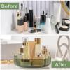 INVSSENE 360 Rotating Makeup Organizer, Bathroom Make Up Spinning Holder Rack, Large Capacity Cosmetics Storage Vanity Shelf Countertop, Fits Cosmetics, Perfume, Skincare, Lipsticks(1 Tier, Green) view 4