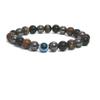 ASTROGHAR Natural Black Obsidian Hematite Tigers Eye Crystals Triple Protection With Evil Eye Crystals Bracelet For Men And Women, Standard, Crystal, Tiger's Eye view 1