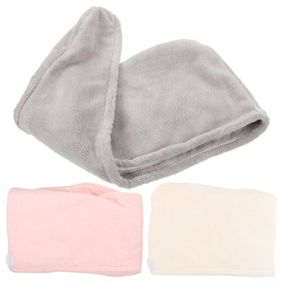 GLEAVI 3pcs Dry Hair Cap Head Wraps for Women Bandanas for Women Coral Hair Towel Wrap for Absorbent Towel Dry s Child Comfortable Polyester