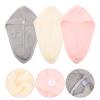 GLEAVI 3pcs Dry Hair Cap Head Wraps for Women Bandanas for Women Coral Hair Towel Wrap for Absorbent Towel Dry s Child Comfortable Polyester view 3