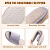 16 Pairs Open Toe Breathable Slippers Bulk Disposable Slippers for Guests Washable House Slipper for Women Men Non Slip Spa Slipper Comfortable Slipper Bulk for Guests Home Bedroom Hotel Travel Unisex view 3