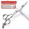 Silver/black barber scissors, high hardness sharp professional hairdresser scissors 6 inch salon hairdresser scissors. (4pc-A) view 3