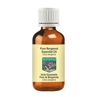 Devprayag Bergamot Essential Oil (Citrus bergamia) Pure | Non-Sticky | Non-Greasy | Lightweight | Men & Women | All Skin Types | Steam Distilled 100ml (3.38 oz)