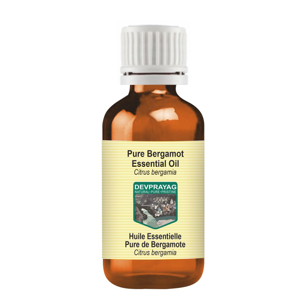 Devprayag Bergamot Essential Oil (Citrus bergamia) Pure | Non-Sticky | Non-Greasy | Lightweight | Men & Women | All Skin Types | Steam Distilled 100ml (3.38 oz)