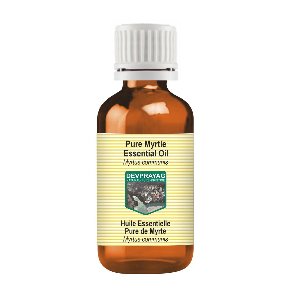 Devprayag Myrtle Essential Oil (Myrtus communis) Pure | Non-Sticky | Non-Greasy | Lightweight | Men & Women | All Skin Types | Steam Distilled 100ml (3.38 oz)