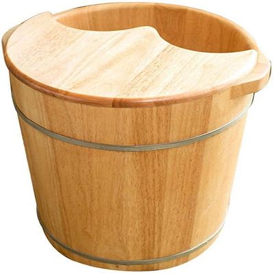 SLLSHG Cedar Wood Pedicure Bowl, Household Spa ge Foot Bath Barrel, Raise Natural Thicken Foot Basin