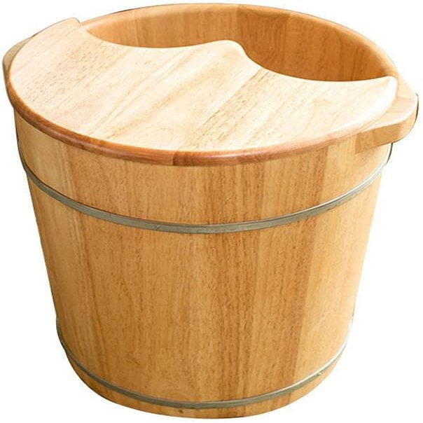 SLLSHG Cedar Wood Pedicure Bowl, Household Spa ge Foot Bath Barrel, Raise Natural Thicken Foot Basin