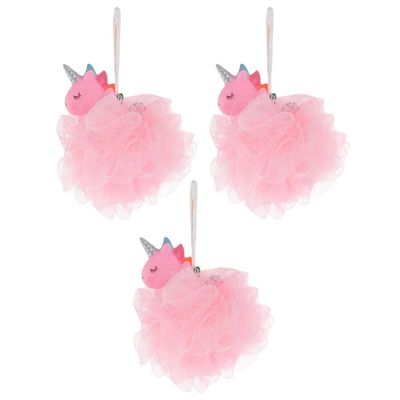 Lurrose 3 Pcs Loofah Sponge Cartoon Bath Sponge Shower Sponge Sponge Pouf Mesh Exfoliating Bath Sponge Body Bath Accessories Bathtub
