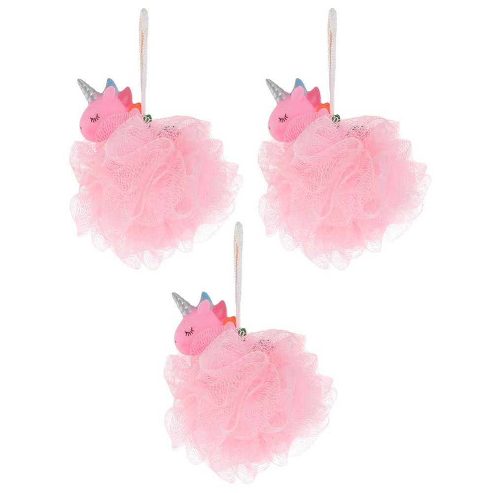 Lurrose 3 Pcs Loofah Sponge Cartoon Bath Sponge Shower Sponge Sponge Pouf Mesh Exfoliating Bath Sponge Body Bath Accessories Bathtub
