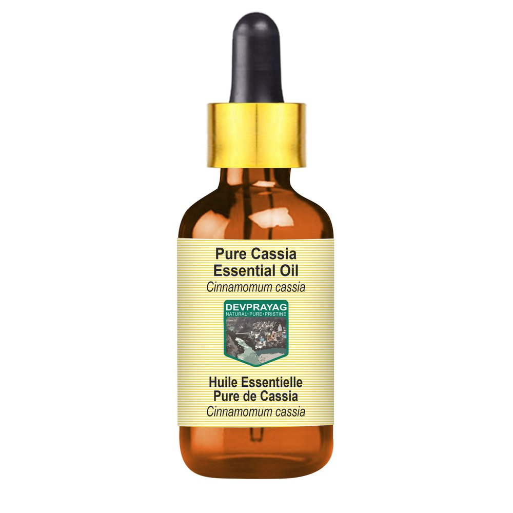 Devprayag Cassia Essential Oil (Cinnamomum Cassia) with Glass Dropper | Pure | Non-Sticky | Non-Greasy | Lightweight | Men & Women | All Skin Types | Steam Distilled 5ml (0.16 oz)