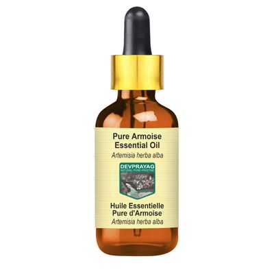 Devprayag Armoise Essential Oil (Artemisia herba alba) with Glass Dropper | Pure | Non-Sticky | Non-Greasy | Lightweight | Men & Women | All Skin Types | Steam Distilled 30ml (1 oz)