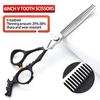 Silver/black barber scissors, high hardness sharp professional hairdresser scissors 6 inch salon hairdresser scissors. (4pc-B) view 4