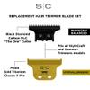 StyleCraft Replacement Fixed Gold Titanium Classic X-Pro Hair Trimmer Blade with Black Diamond Carbon DLC The One Cutter Set view 3