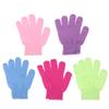 FRCOLOR 10pcs Exfoliating Bathing Gloves Five-finger Design for Body Scrub Soft Material for Deep Cleansing and Massage Random Colors view 1