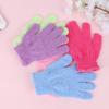 FRCOLOR 10pcs Exfoliating Bathing Gloves Five-finger Design for Body Scrub Soft Material for Deep Cleansing and Massage Random Colors view 2