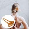 FRCOLOR Shape Accessory Craft White Prong Hairpin Heart Pin Fork Forks with Elegant Rhinestone Hair Bridal Styling Classical U Chinese Chopstick Girls Classic Retro Diy view 3