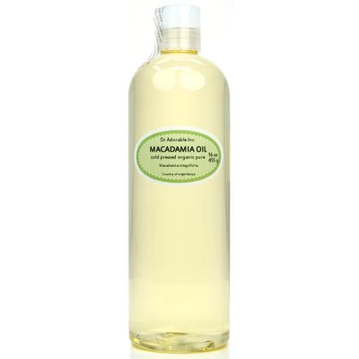 Dr Adorable - 16 oz - Macadamia Nut Oil - 100% Pure Natural Organic Cold Pressed