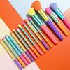 15 Rainbow/ Multi-Color Professional Make-Up Brushes view 1