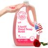 ZYFE Vitamin Hand Soap Refill - Liquid Hand Soap - Natural Plant Derived Moisturizing Handsoap with Essential Oil Fragrance Rose Bloom - Soft Hand Wash for Kitchen & Bathroom - Lush Soft Soap 64oz view 1
