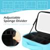 MOMIRA Travel Makeup Bag Cosmetic Bag Makeup Organizer Bag with Lighted Mirror, Adjustable Brightness in 3 Color Scenarios, Waterproof Makeup Train Case, Gift for Women - Diamond Blue view 4