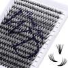 Lash Clusters Lashes Individual 300PCS C/D Curl Eyelash Extensions 0.07mm Thickness Individual Lashes Fluffy and Soft Volume Lashes Matt Dark Lashes Extension 8-16mm Mixed Length Beginner Use view 1