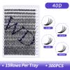 Lash Clusters Lashes Individual 300PCS C/D Curl Eyelash Extensions 0.07mm Thickness Individual Lashes Fluffy and Soft Volume Lashes Matt Dark Lashes Extension 8-16mm Mixed Length Beginner Use view 2