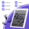 Lash Clusters Lashes Individual 300PCS C/D Curl Eyelash Extensions 0.07mm Thickness Individual Lashes Fluffy and Soft Volume Lashes Matt Dark Lashes Extension 8-16mm Mixed Length Beginner Use view 4