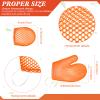 Karenhi 2 Pcs Honeycomb Exfoliating Glove Set Exfoliating Bath Mitt Honeycomb Face and Body Scrubber Shower Mitt for Cleaning Body Shower Face Skin Beauty Spa, Quick Drying(Orange) view 3