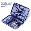 NEYENS 18/15/12/10/7/4pcs Nail Clippers Set Professional Stainless Steel Nail Scissors Tweezers Ear Spoon Acne Needle Tool Manicure Set (Color : 12 pcs Blue) view 3