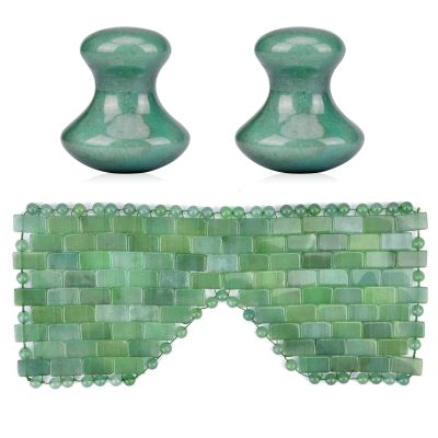 ideayard Jade Eye mask &Jade Mushroom gua sha Massage Tool