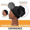 Dena's Combo Mesh Crochet Hair Net | Hair Net For Plopping | Hair Net with Thick Nylon Thread | Hair Net for Sleeping | Crochet Net view 4