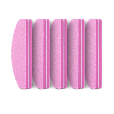 WIKUNA 5pcs Professional Nail File Color Sponge Sandpaper Nail File with Polishing and Polishing Buffer Manicure Sandpaper Tool Set (Color : 5pcs Pink)