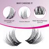 Individual Lashes 144pcs D Curl Lash Clusters Mixed Length Individual Lash Extensions Cluster Lashes DIY Lash Extension Supplies Eyelash Clusters (F5-0.07D, 12-18mm) view 3