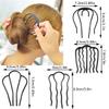12 Pieces Metal Hair Fork Clip Stick Black U Shape Updo Hair Sticks Side Hair Comb 4 Prong Clips Grips For Women Hair Styling Tool Accessories view 2
