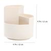 FOMIYES 1pc Rotating Pen Holder Beige Desktop Organizer for Office and School Rotatable Stationery Sorting Box Practical Pencil Pot for Workers and Students view 2