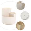 FOMIYES 1pc Rotating Pen Holder Beige Desktop Organizer for Office and School Rotatable Stationery Sorting Box Practical Pencil Pot for Workers and Students view 4