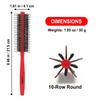 VESS Two Step Roll Brush R-125 (D41mm)-Bore Bristol and Nylon Hair Brush-Made in Japan-Middle Hair Short Hair for Woman view 2