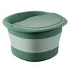 VALINK Foldable Foot Spa Bucket, Multipurpose Foot Bath Barrel Professional Feet Care Supplies for Home Travel Camping BlueYellow view 3
